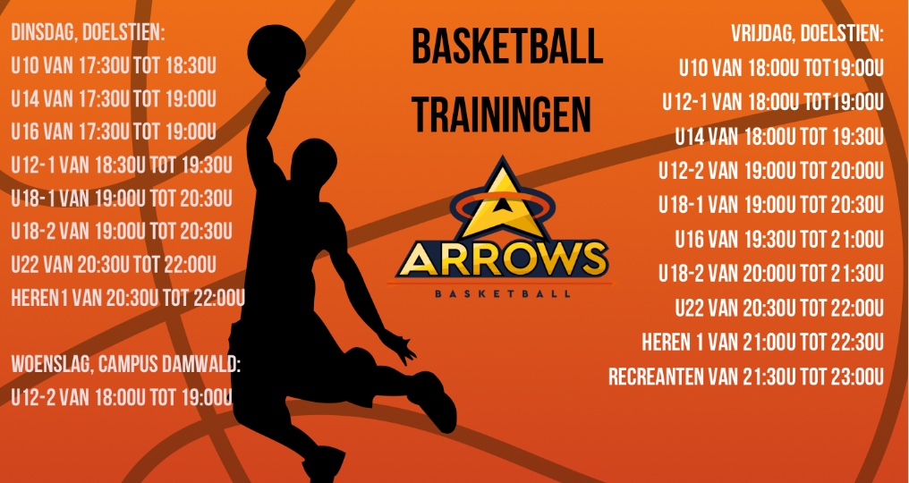 Trainingstijden 2024-2025